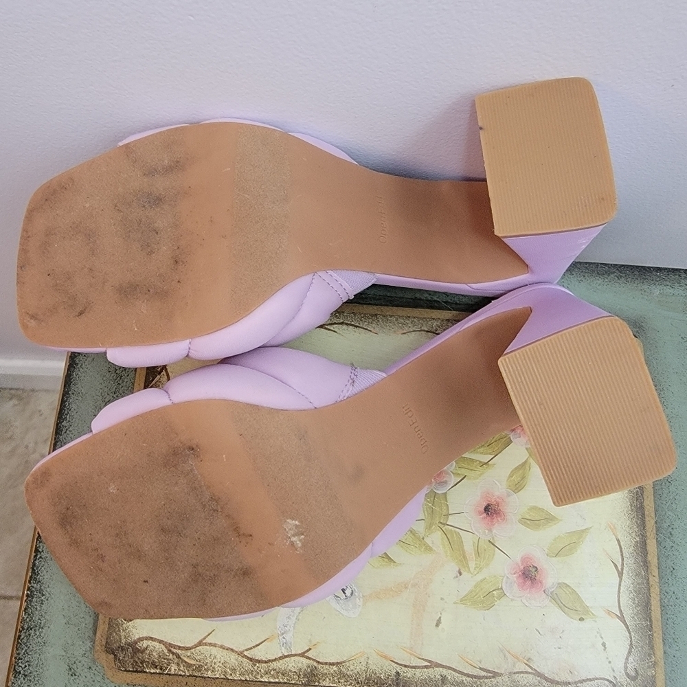 Open Edit Edsheena Lavendar Contoured Heel Slides Size 10 - Picture 6 of 9